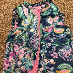 Lilly Pulitzer Pink and Blue Floral Kids Reversible Vest